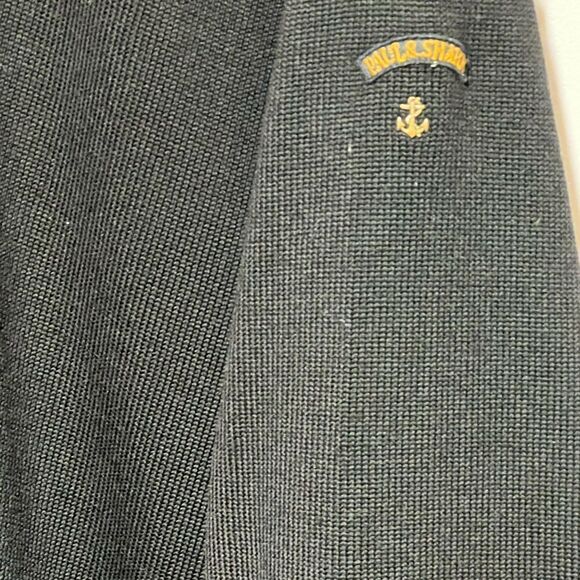 New Paul & Shark Yachting Black Iconic Quarter Zip Wool Sweater Mens 2X Tall - Picture 7 of 8
